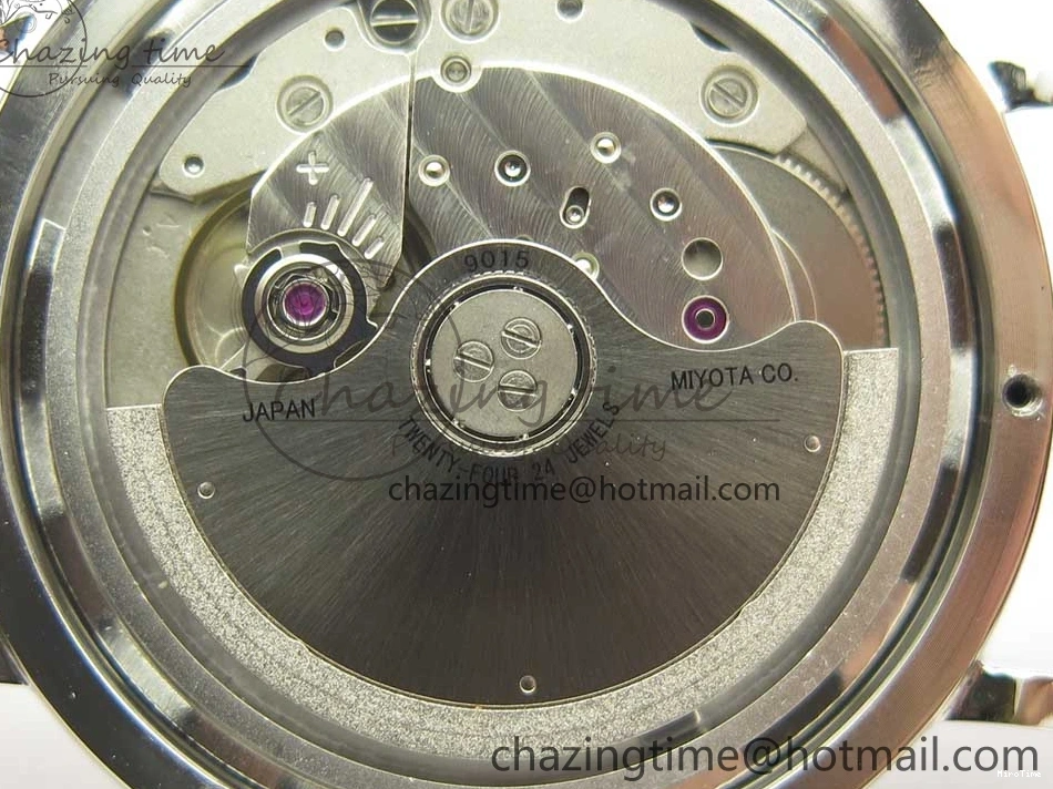 MIROTIME 1224 Fashionable Portofino IW458101 Diamond Bezel SS MK 1:1 Best Edition Blue Dial On Blue Leather Strap MIYOTA 7169